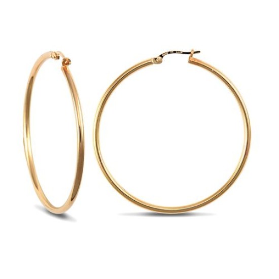9ct Yellow Gold Polished Hoop Earrings
