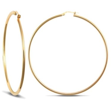 9ct Yellow Gold Polished Hoop Earrings