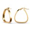 9ct Yellow Gold Super Light Triangle Earrings