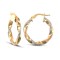 9ct 3 Coloured Gold Hoop Earrings