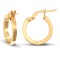 9ct Yellow Gold Square Tube Hoop Earrings