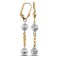 9ct Yellow And White Gold Drop Earrings