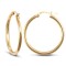 9ct Yellow Gold Ultra Light Plain Hoop Earrings