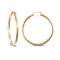 9ct Yellow Gold Ultra Light Plain Hoop Earrings