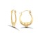 9ct Yellow Gold Heart Creole Earrings