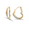 9ct Yellow And White Gold Heart Creole Earrings
