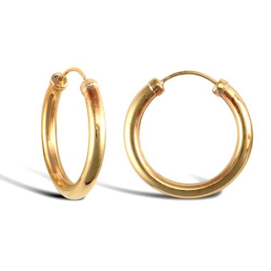 9ct Yellow Gold Hoop Earrings