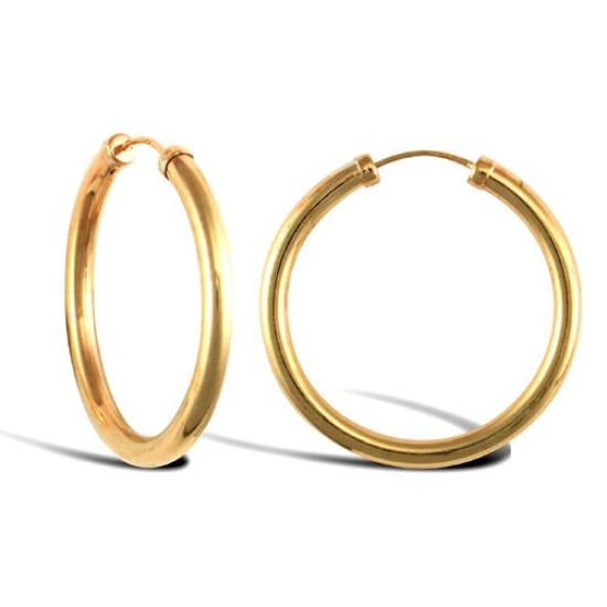 9ct Yellow Gold Hoop Earrings