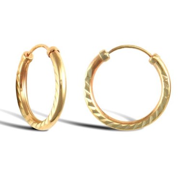 9ct Yellow Gold Hoop Earrings