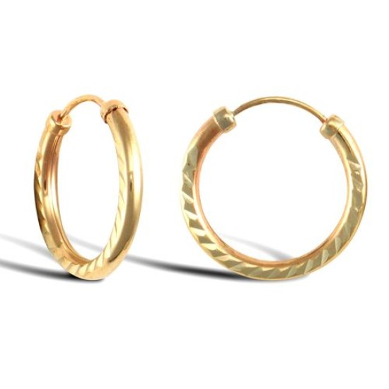 9ct Yellow Gold Hoop Earrings
