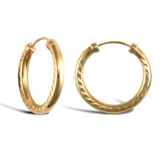 9ct Yellow Gold Hoop Earrings
