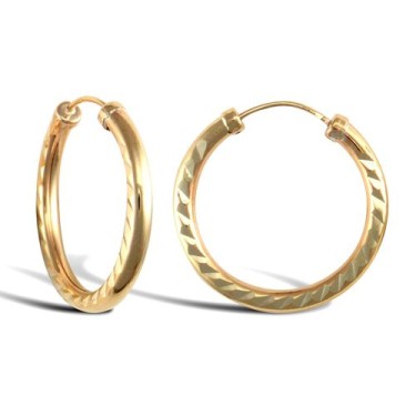 9ct Yellow Gold Hoop Earrings
