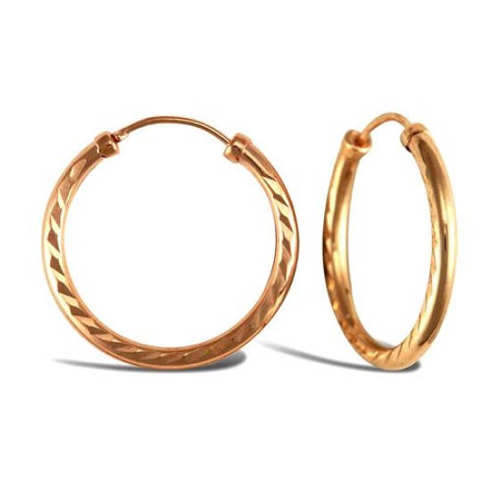 9ct Rose Gold Hoop Earrings