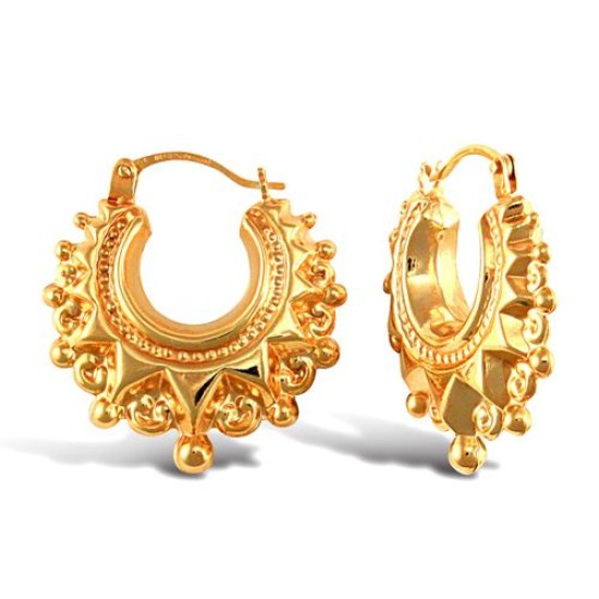 9ct Yellow Gold Creole Earrings