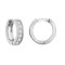 9ct White Single Row CZ Huggie Earring