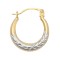 9ct Yellow & White Baby Creole Earring