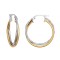 9ct Yellow & White Double Hoop Earring