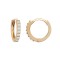 9ct Rose Gold CZ Set 10mm Huggie Earrings
