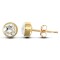 9ct Yellow Gold CZ Rub-Over Studs