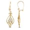 9ct Yellow Gold Cubic Zirconia Drop Earrings
