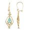 9ct Yellow Gold Blue Topaz Drop Earrings