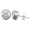 9ct White Gold Cubic Zirconia Rub-Over Studs
