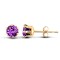 9ct Yellow Gold Claw Set Cubic Zirconia Studs