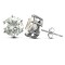 9ct White Gold Claw Set Cubic Zirconia Studs