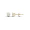 9ct Yellow Gold Square Cubic Zirconia Stud