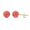 9ct Yellow Gold Crystal Ball Stud Earrings