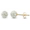 9ct Yellow Gold Crystal Ball Stud Earrings