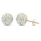 9ct Yellow Gold Crystal Ball Stud Earrings