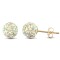 9ct Yellow Gold Crystal Ball Stud Earrings