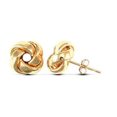9ct Yellow Gold Knot Stud Earrings
