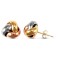 9ct 3 Colour Gold Knot Stud Earrings