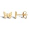 9ct Yellow Butterfly Stud Earrings