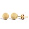 9ct Yellow Gold Frosted Ball Stud Earrings