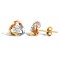 9ct Three-Colour Gold Cubic Zirconia Knot Studs