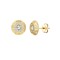 9ct Yellow Gold 10mm CZ Bezel Stud Earrings