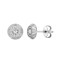 9ct White Gold 8mm CZ Bezel Stud Earrings
