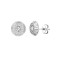 9ct White Gold 10mm CZ Bezel Stud Earrings