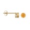 9ct Yellow Rub-over Set Citrine Stud Earrings