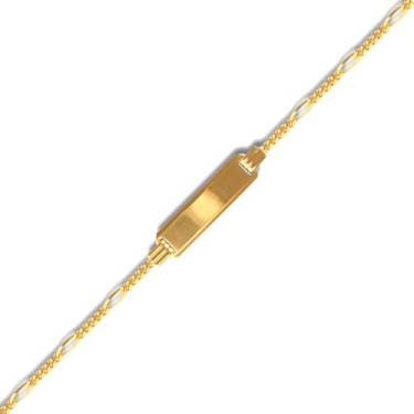 9ct Gold Fine Figaro ID Bracelet