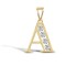 9ct Yellow Gold Channel Set Initial Pendant