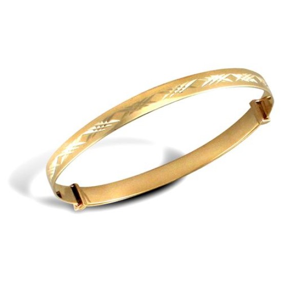 9ct Yellow Gold Childrens / baby Expanding Bangle