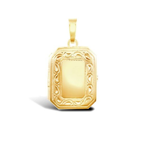 9ct Yellow Gold Rectangular Locket