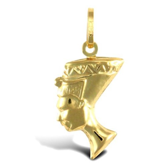 9ct Yellow Gold Flat Nefertiti Charm