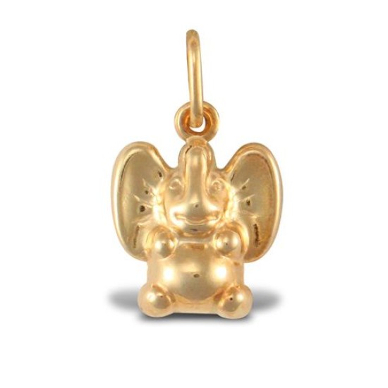 9ct Yellow Gold Elephant Charm