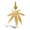 9ct Yellow Gold Leaf Pendant