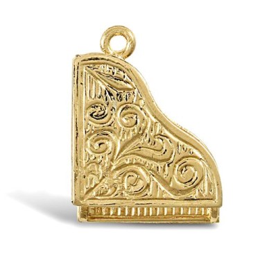 9ct Yellow Gold Gr And Piano Pendant